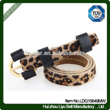 Pu Женские пояса Leopard Тонкие для женского платья Джинсы Мода Vintage Cinto Ремни
